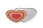 Şeker / Tatlı için Renkli Mini Kalp Şeklinde Çikolata Teneke Kutu Yazdır Tedarikçi